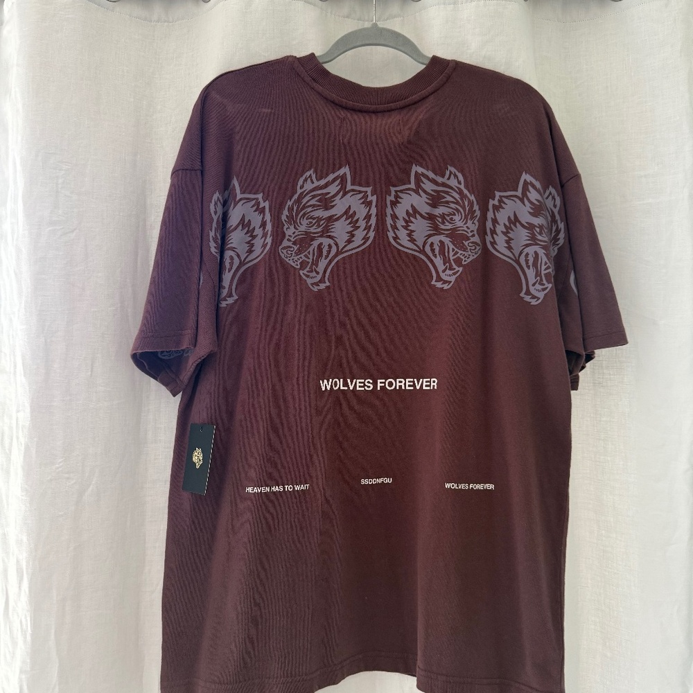 Darc Sport Wolves Forever Tee NWT | Heaven Can Wait Collection | Burgundy | M